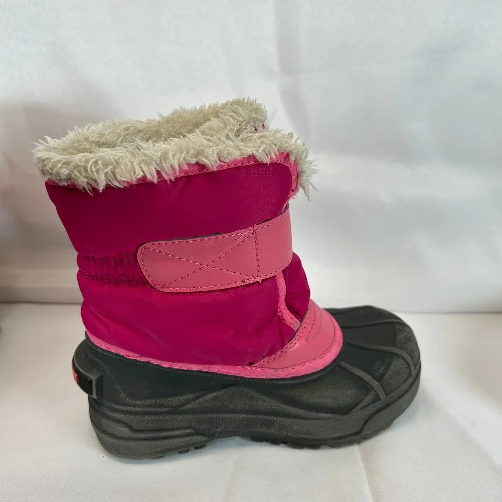 Sorel Childrens Snow Commander Boot Tropic Pink Deep Blush Size 12 NC5190-652